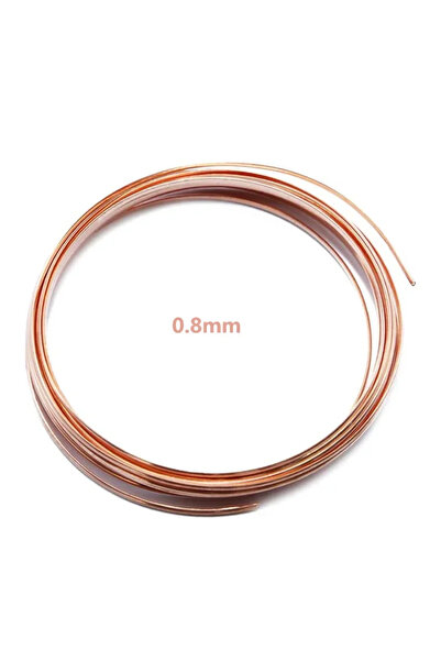 Choice13 سلك نحاسي عاري 0.8 مم × 10 متر، سلك نحاسي T2، لفائف نحاسية موصلة، سل...