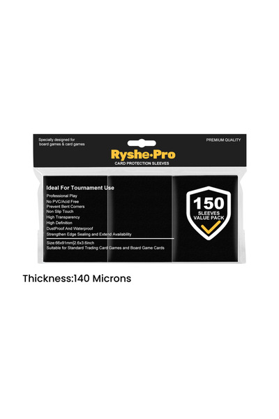 Choice11 150pcs black 150Pcs Premium Card Sleeves 2.6"x3.6" Compatible with S...