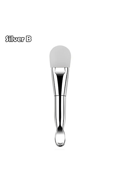 Choice3 Sliver B Dual-Use Silicone Facial Mask Brush with Soft Head And Diggi...