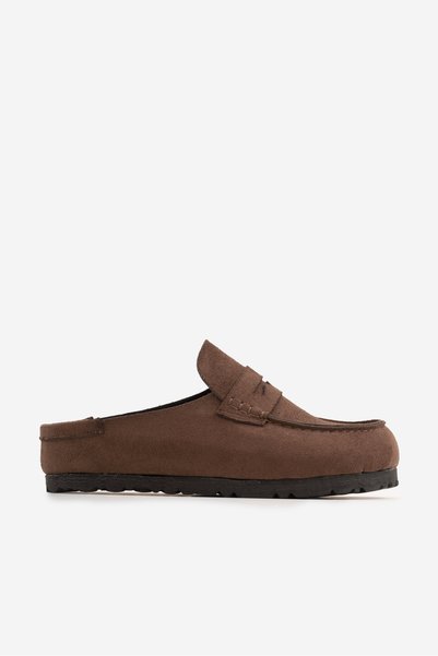 Atelier Lakonia Bitter Brown Suede Women's Loafer Shoes