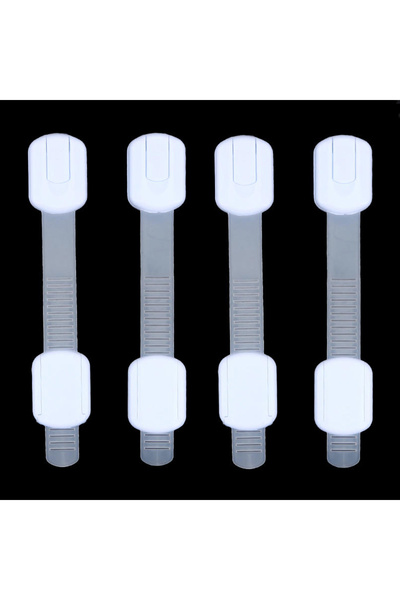 choice2 مجموعة أمان للأطفال من 4 قطع، تتضمن قفلًا أبيض اللون، وقفلًا لأدراج ا...