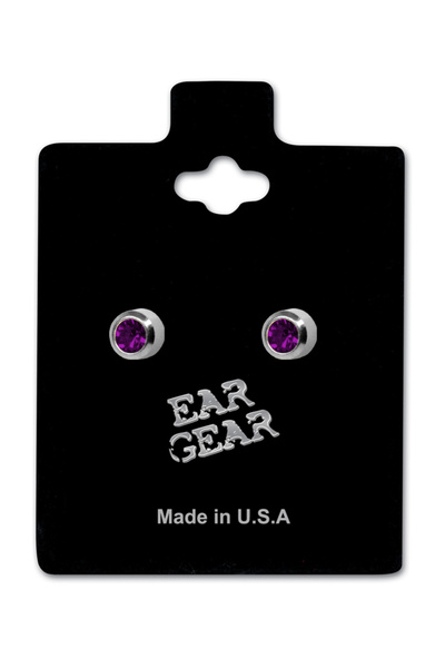 EAR GEAR أقراط صغيرة من الجمشت، مصنوعة من الفولاذ الجراحي المقاوم للصدأ 316L،...
