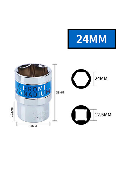 Choice15 مفتاح ربط قصير سداسي متري 24 مم، 8-32 مم، 1/2 بوصة، من نوع Sket CR-V...