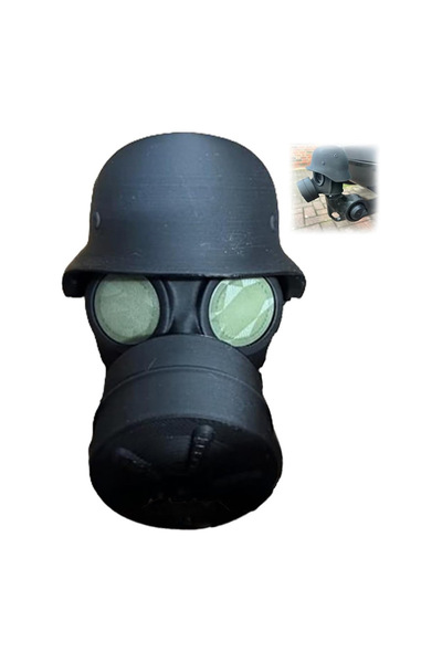Choice5 غطاء وصلة جر مقطورة بلون الزيتوني مع خوذة فولاذية وقناع غاز، مطبوع ال...
