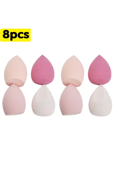 Choice9 إسفنجة مكياج وردية اللون - 8 قطع، 4-16 قطعة، إسفنجة بودرة، للاستخدام ...