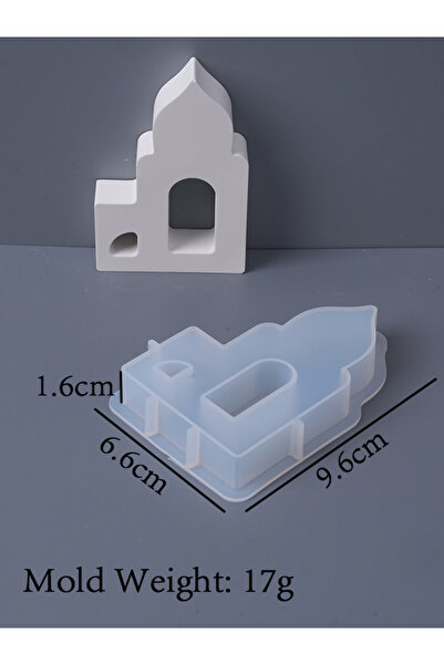 Choice4 قالب سيليكون ثلاثي الأبعاد على شكل مسجد، قالب زينة جصية مجوفة للمنازل...