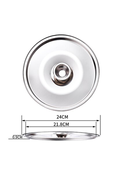 Choice3 غطاء قدر جديد دائري بقطر 24 سم، مصنوع من الفولاذ المقاوم للصدأ، سميك،...