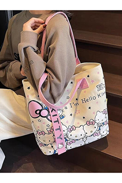 Choice1 حقيبة كتف كبيرة السعة من بانداي وسانريو هيلو كيتي، حقيبة يد كرتونية ع...