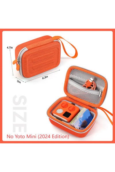 Choice4 Orange Carrying Case for Yoto Mini (2024 Edition) Holder Bag Hard Cas...