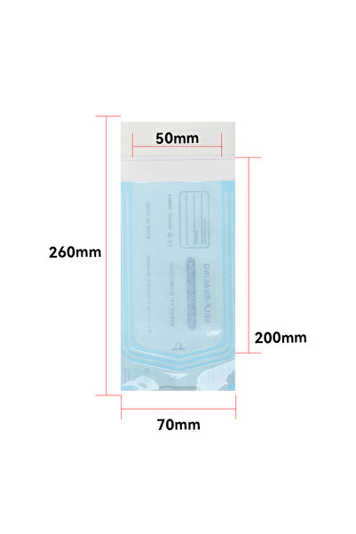 choice2 حقيبة تعقيم ذاتية الإغلاق للاستخدام مرة واحدة من مامبا، 70 × 260 مم -...