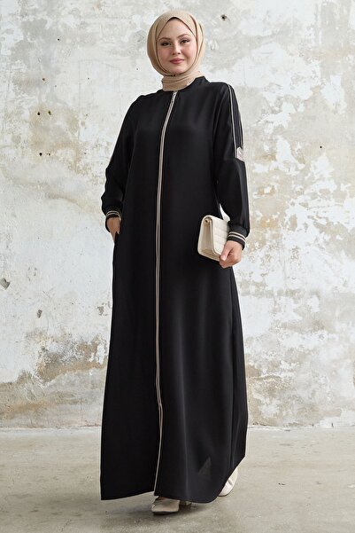 InStyle Manșon jumătate tubular cu nervuri negru Ferace