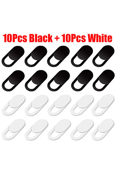 Choice6 غطاء كاميرا بلاستيكي أبيض وأسود مزود بمغناطيس منزلق لكاميرا الويب، من...