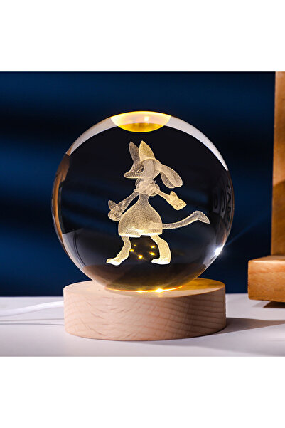 Choice7 Lucario Pokemon 6cm 3D Crystal Ball Gengar Pikachu Rayquaza Planet Ni...