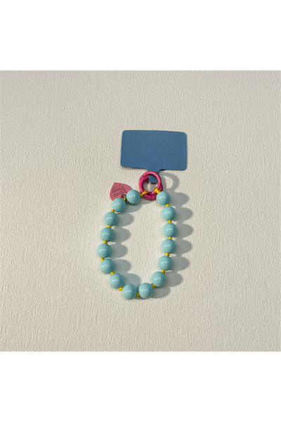 Choice6 سلسلة هاتف كورية لطيفة على شكل قلب باللون الأزرق الفاتح - سلسلة تعليق...