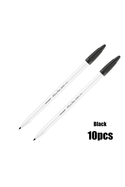 Choice1 مجموعة أقلام تحديد البشرة من دوتريو، 10 قطع، لون أسود، معقمة، مع مسطر...