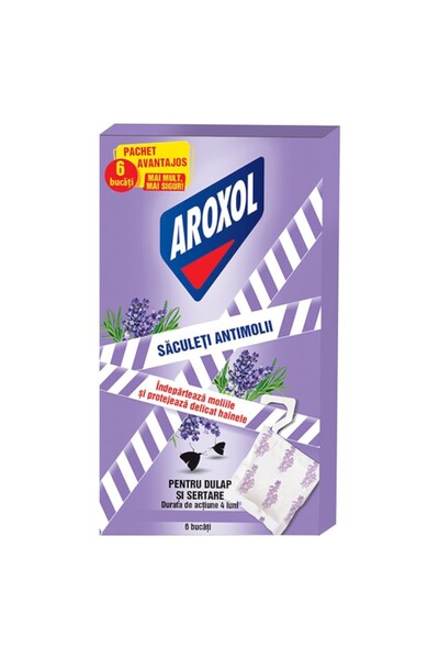 Aroxol Set 2 x 6 Saculeti Antimolii Lavanda