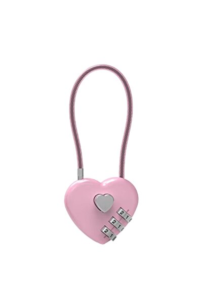 Choice5 pink Security Tool Heart Style Love Password Lk 3 Digit Password Comb...