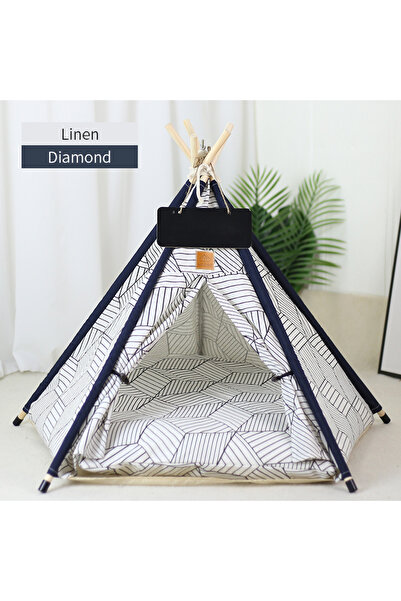 Choice34 خيمة على شكل 5 زوايا على شكل معين للحيوانات الأليفة، مناسبة للقطط وا...
