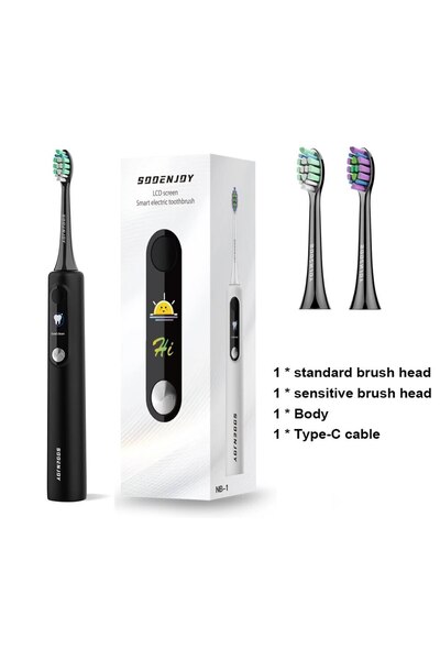Choice4 فرشاة أسنان كهربائية سونيك بشاشة LCD ذكية من SOOENJOY، موديل NB-1، لو...