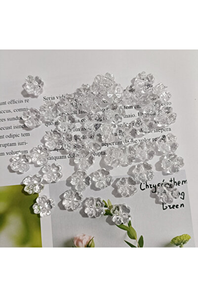 Choice10 WHITE 32Pcs， Clover, Transparent, Flowers, Flat, Jewelry Accessories...