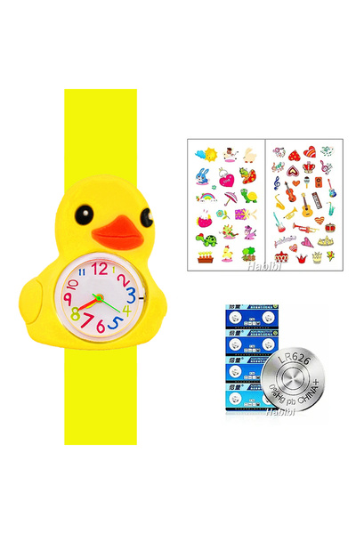 Choice34 ساعات يد صفراء بتصميم بطة، مناسبة للأولاد والبنات، هدية مثالية لحفلا...