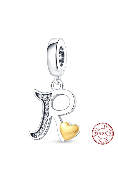 Choice4 PAC368-R Original 925 Sterling Silver Charm Beads Classic Gold Heart-...