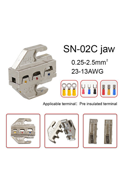 Choice1 كماشة أدوات التجعيد SN-02C ذات الفكين، فكين من سبيكة معدنية SN-2546B ...