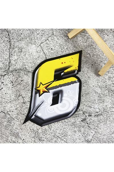 Choice10 ارتفاع 10 سم، رقم XXT-number6، قطعة واحدة، 0123456789، ملصق رقم نجمة...