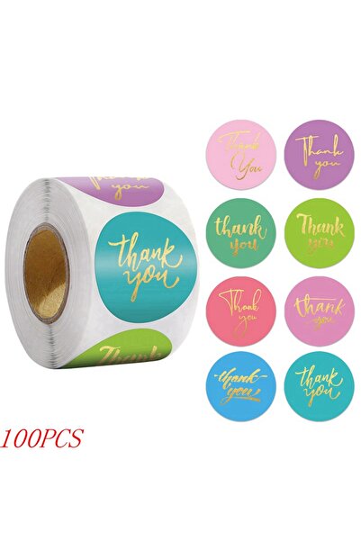 Choice8 H0137-100pcs 50-500pcs 1inch Blue Thank You Stickers For Envelope Sea...