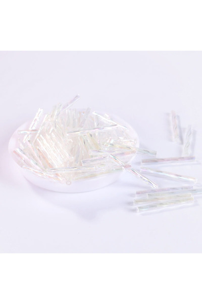 Choice3 04 AB شفاف 36 قطعة/عبوة، 2.5 مم × 25 مم، خرز تشيكي ملتوي، أنبوب زجاجي...