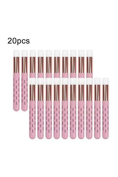 choice2 فرشاة تنظيف الرموش الوردية - 20 قطعة، 50/20/10 قطع، فرشاة شامبو للرمو...