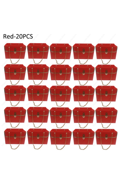 Choice3 15×10×10.5 سم، أحمر - 20 قطعة، حقيبة يد إبداعية محمولة، صندوق تغليف و...