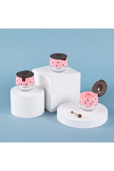 Choice 3 عبوات بلاستيكية وردية/صفراء فارغة لقناع الشفاه، وزن كل عبوة 6 غرام، ...