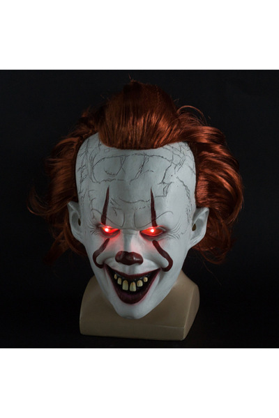 Choice1 قناع بيني وايز المخيف ذو الإضاءة، قناع تنكري مرعب، شيطان شرير، مهرج، ...
