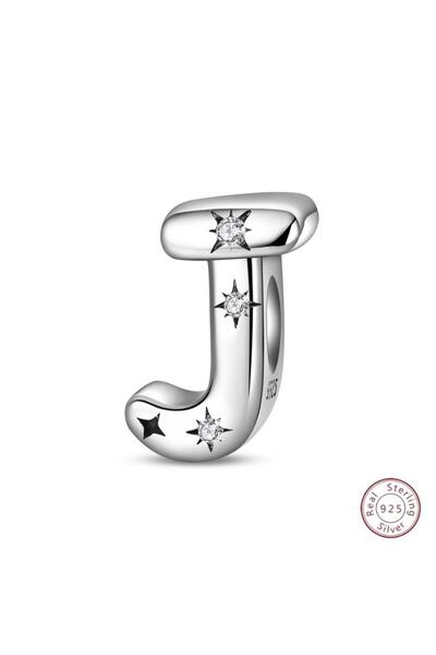 Choice15 PAC1957-J 925 Sterling Silver 26 Alphabet A-Z Charms Star Letter Bea...