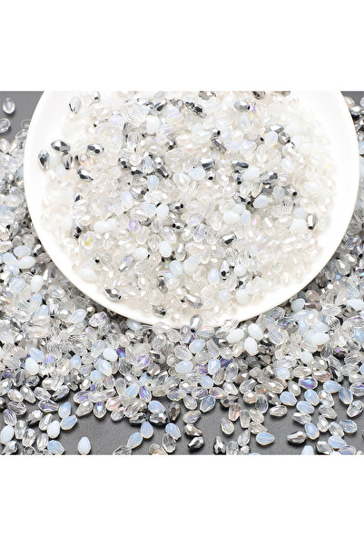 choice2 4x6mm 100pcs WHITE 50-100Pcs/Lot 3x5 4x6 6x8 Tear Drop Pendant Mixed ...