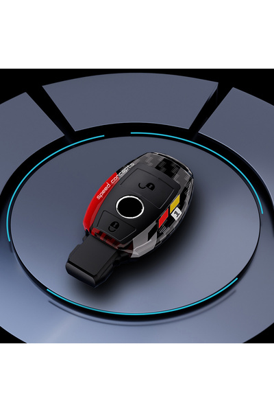 Choice1 2 btn carbon red 2 3 Butt ABS Car Remote Key Case Cover For Mercedes ...