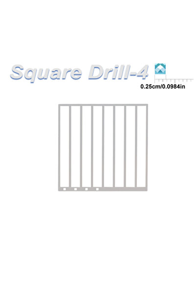 choice2 مثقاب مربع - 4 قطع، قطعة واحدة، أداة مساعدة للرسم الماسي من الفولاذ ا...