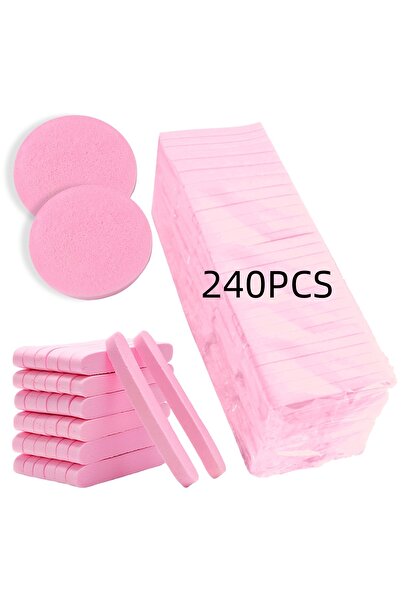 choice2 إسفنجتان للوجه - 240 قطعة - إسفنجات مضغوطة لغسل الوجه، وسادات إسفنجية...