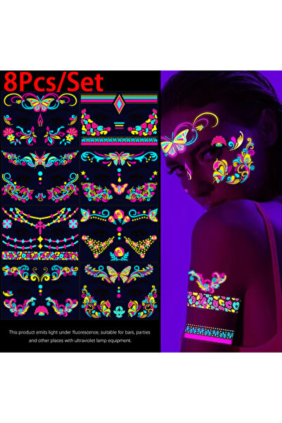 choice2 ملصقات وجه فلورسنتية على شكل زهرة، مقاومة للماء، متوهجة، من NL-WL-S4،...