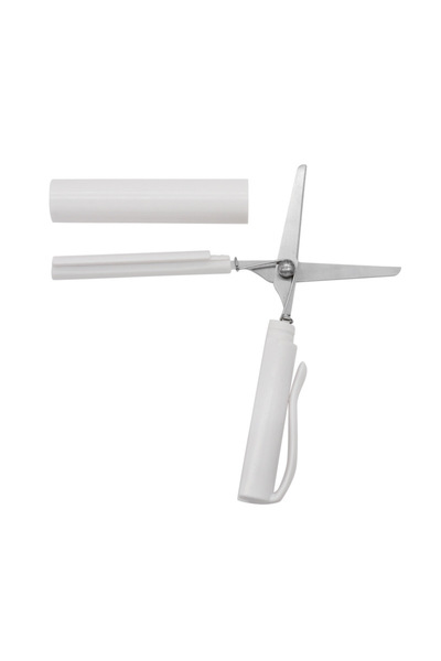 Choice1 مقص صغير قابل للطي من الفولاذ المقاوم للصدأ، مدمج واحدة، أبيض، تصميم ...