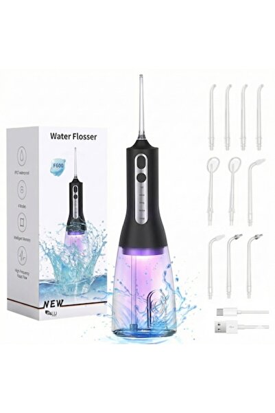 iBLU smart Irigator Bucal Profesional cu Sterilizare UV, 10 Capete Incluse, R...