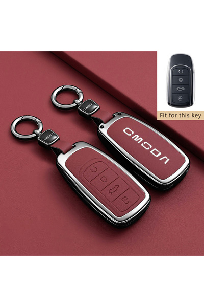 choice2 سلسلة مفاتيح سيارة من سبائك الزنك، طراز أومودا 3-أحمر-قطعة واحدة، متو...