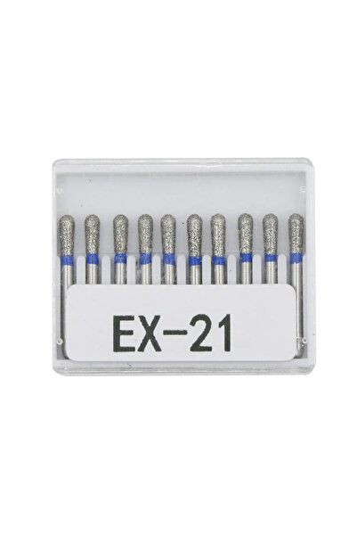 Choice16 مجموعة رؤوس حفر ماسية للأسنان EX-21، 10 قطع/مجموعة، قطر FG، مقبض عال...