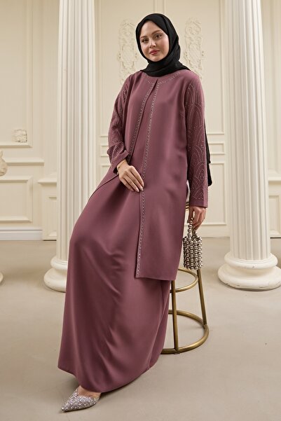 InStyle Detaliu capac brodat Dusty Rose Ferace