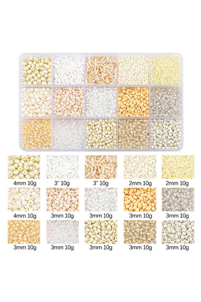 Choice4 مجموعة واحدة من إكسسوارات الزجاج البيج 150 غرام، تتضمن 15 أنبوبًا من ...