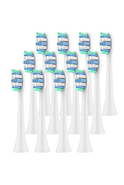 Choice4 رؤوس فرشاة بديلة بيضاء - 12 قطعة، 4، 8، 12، 20 قطعة، متوافقة مع فرش ا...