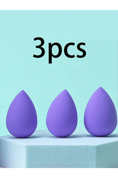Choice4 3Pcs-Purplea 3/20/60Pcs Portable Reusable Water Drop Shape Mini Blend...