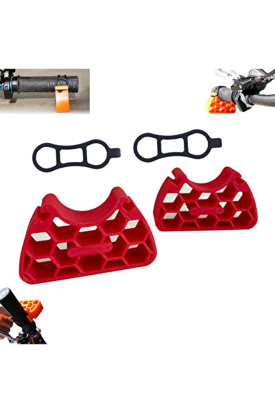 Choice1 حامل مقود دراجة متعدد الوظائف أحمر اللون، قطعتان (زوج واحد)، لصيانة د...