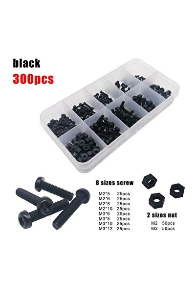 Choice4 أسود 300 قطعة 300/700/1160 قطعة M2 M2.5 M3 M4 أسود أبيض نايلون بلاستي...